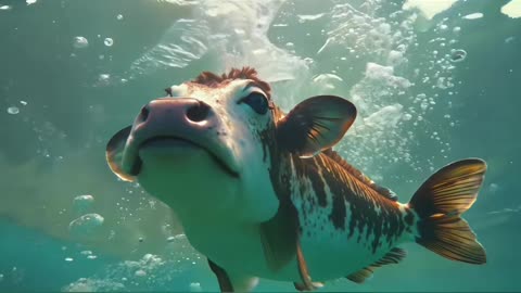 CowFish 😱 #cow #cowfish #dogfish #shorts #viralvideo #fyp