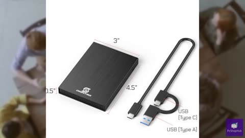 OSENTRiX O2-BK 2TB USB 3.0 Pocket-Size Portable External Hard Drive (for Windows