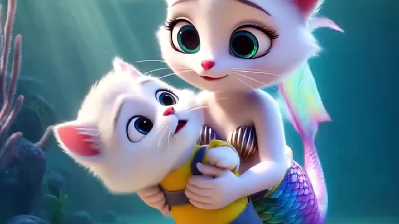 "Brave Mermaid Saves Kitten | Unexpected Friendship Underwater"