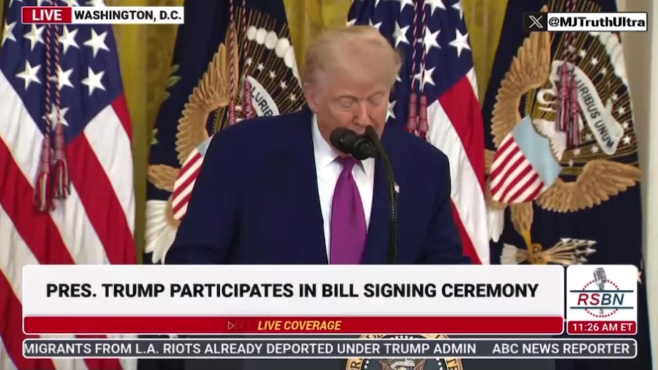 Trump says Mike Johnson will go down as one of the Greatest Speakers of the House