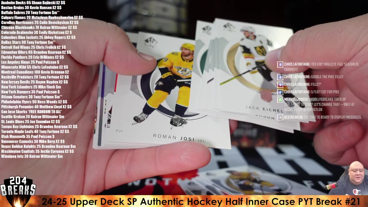 24-25 Upper Deck SP Authentic Hockey Half Inner Case PYT Break #21 [AUG 30 2025]