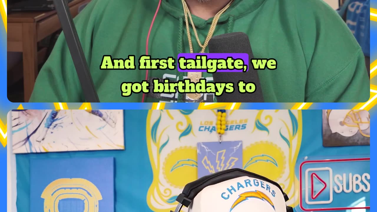 Chargers Week 3 Home Opener Tailgate + Birthday Bash at Electric Ave! | Lightning Strike Podcast