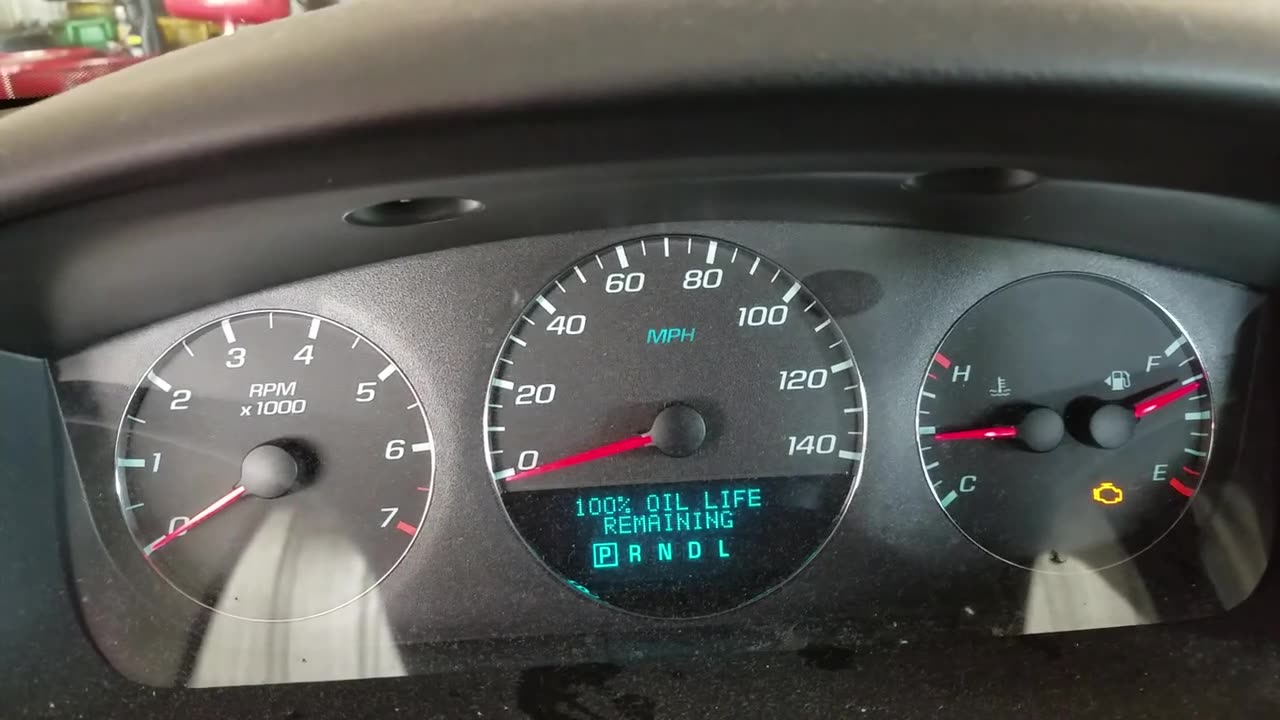 2012 chevy Impala oil light reset