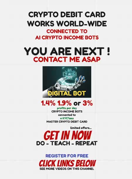 DIGITAL BOT - AI CRYPTO PROFITS + DEBIT CARD LIFE-STYLE (JOIN US NOW) TOP TEAM ROB BUSER