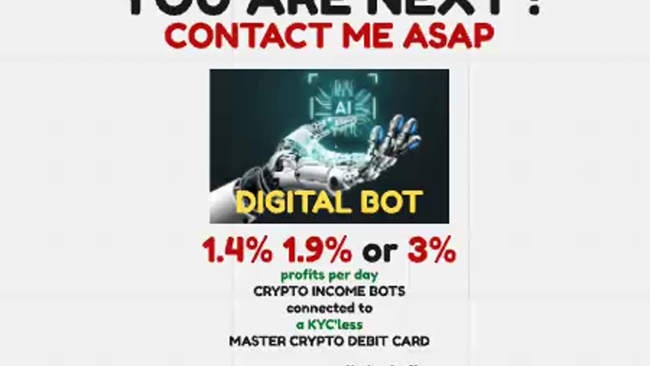 DIGITAL BOT - AI CRYPTO PROFITS + DEBIT CARD LIFE-STYLE (JOIN US NOW) TOP TEAM ROB BUSER