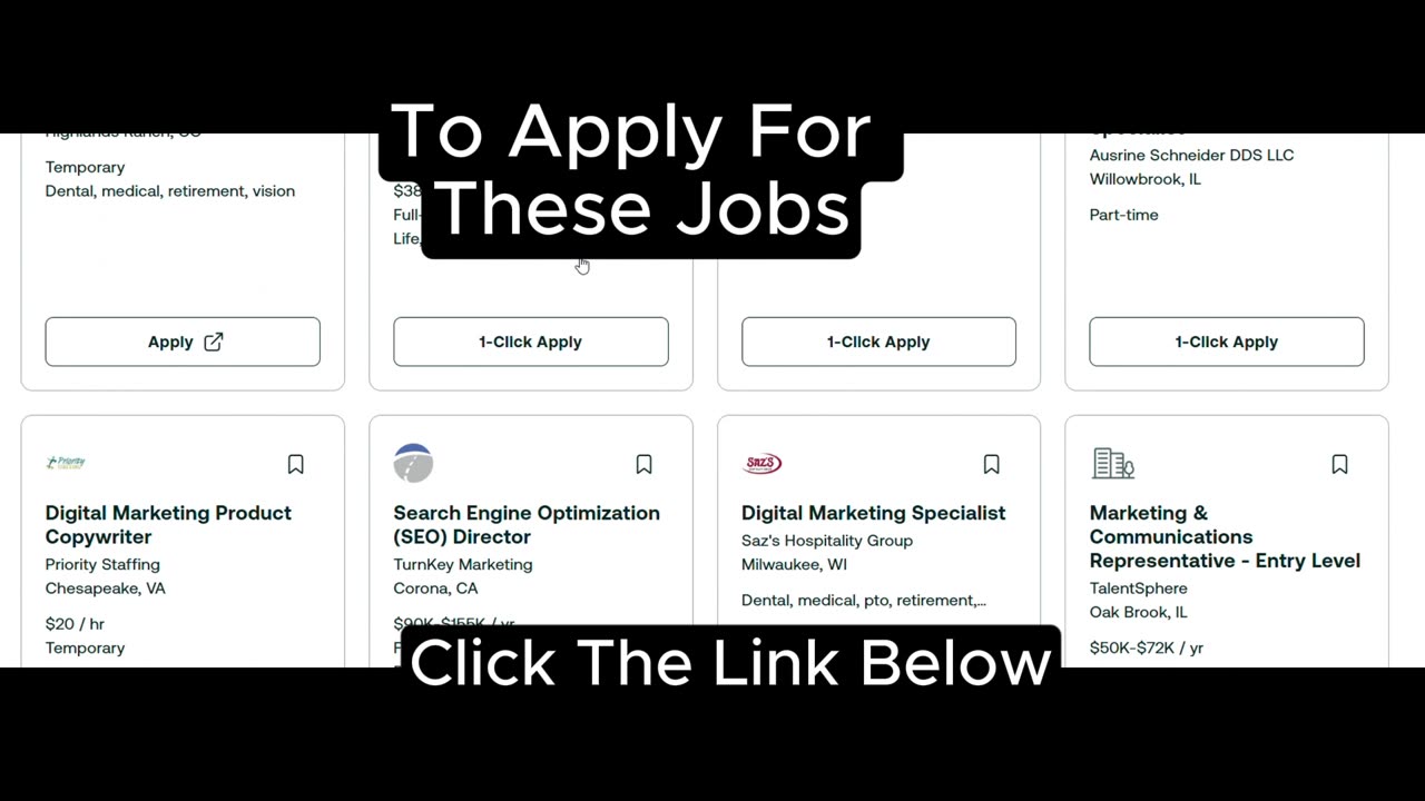 APPLY FOR THESE JOBS WITH THE LINK BELOW