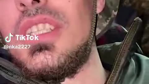 Ukrainian soldier shows what he and his fellow soldiers eat on the front lines.
