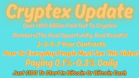 Over $100 Billion Paid To Out Cryptex Members|Join Now Link Below Video!