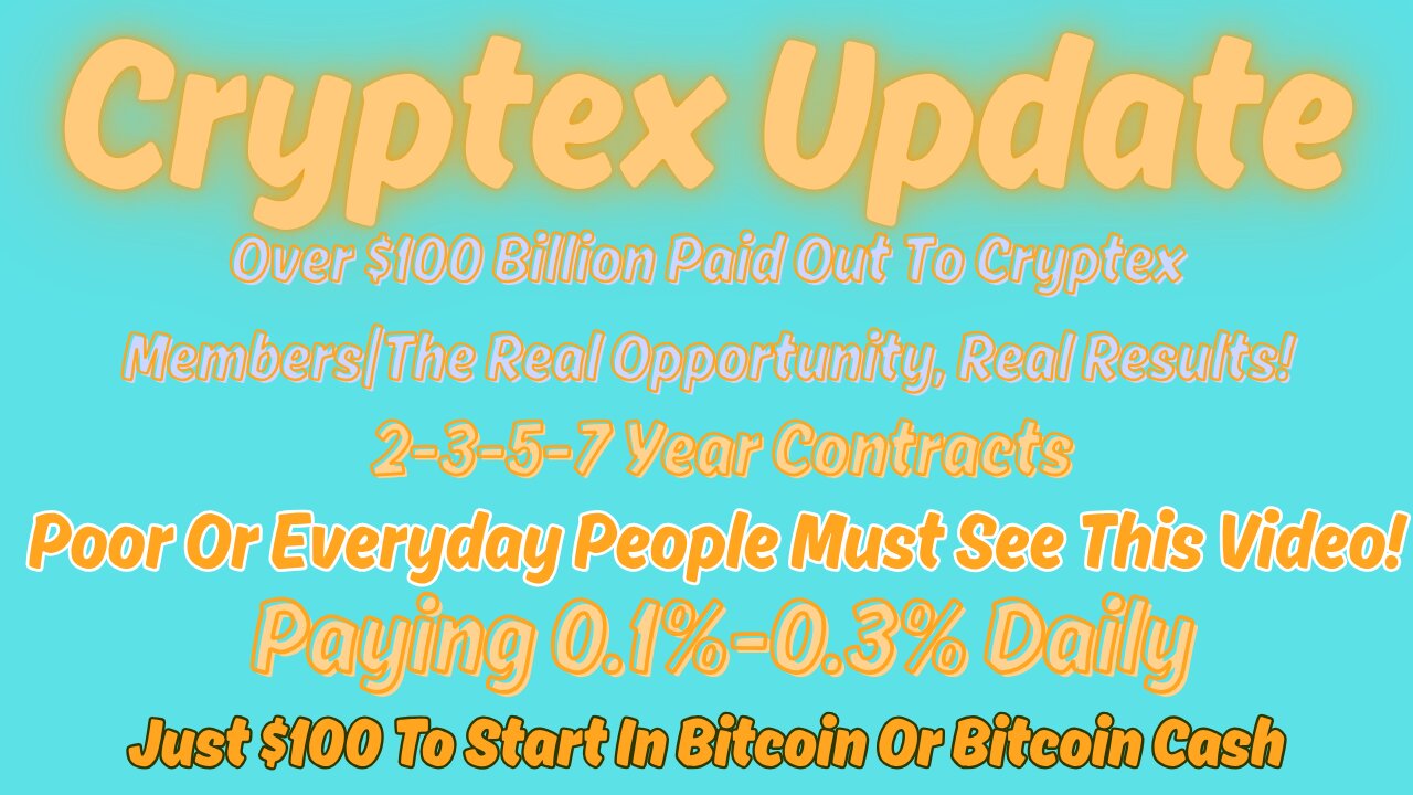 Over $100 Billion Paid To Out Cryptex Members|Join Now Link Below Video!