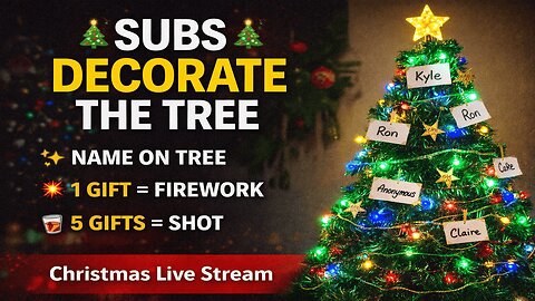 I BUILD A DIY CHRISTMAS TREE 🎄 → SUB = YOUR NAME ON IT | !sub !gifted