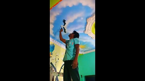 "Magical Ceiling Sky Art | Realistic Clouds & Blue Sky Painting"