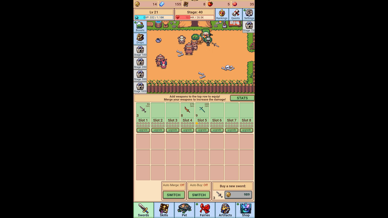 Idle Sword Master - Android Gameplay [29+ Mins, 720p60fps]