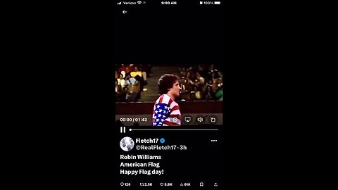 Robin Williams American Flag Happy Flag day!