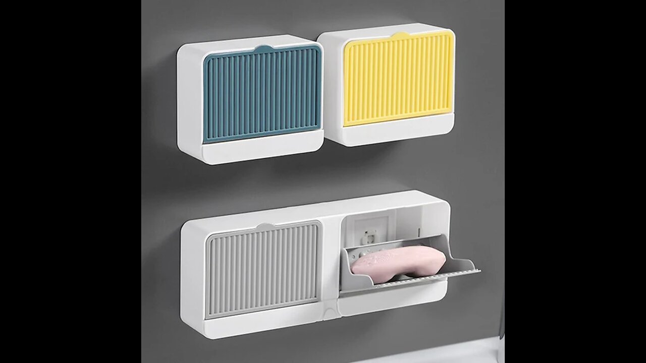 Wall-Mounted Soap Holder, with Built-in Drainer & Basin, for Bathroom & Kitchen