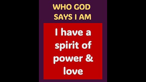 I have a spirit of POWER and LOVE #wordofgod #HolySpirit #God #Bible #power #love #fear