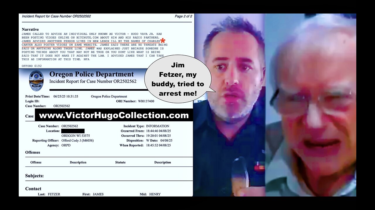 Jim Fetzer Backstabs Alcoholic Ally Charles Carter Files Criminal Complaint Against Drunken Cohort