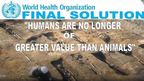 Luciferians: WHO said: Humans are no longer of greater value than animals