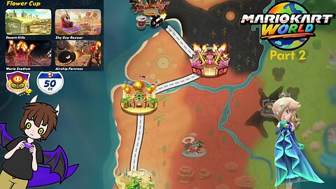 Mario Kart World the Blazing Flower Cup!