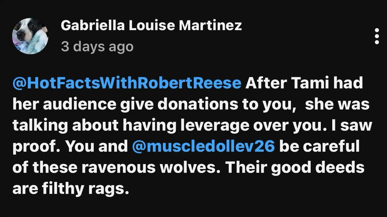 Slothpig talks about having leverage over Robert Reese