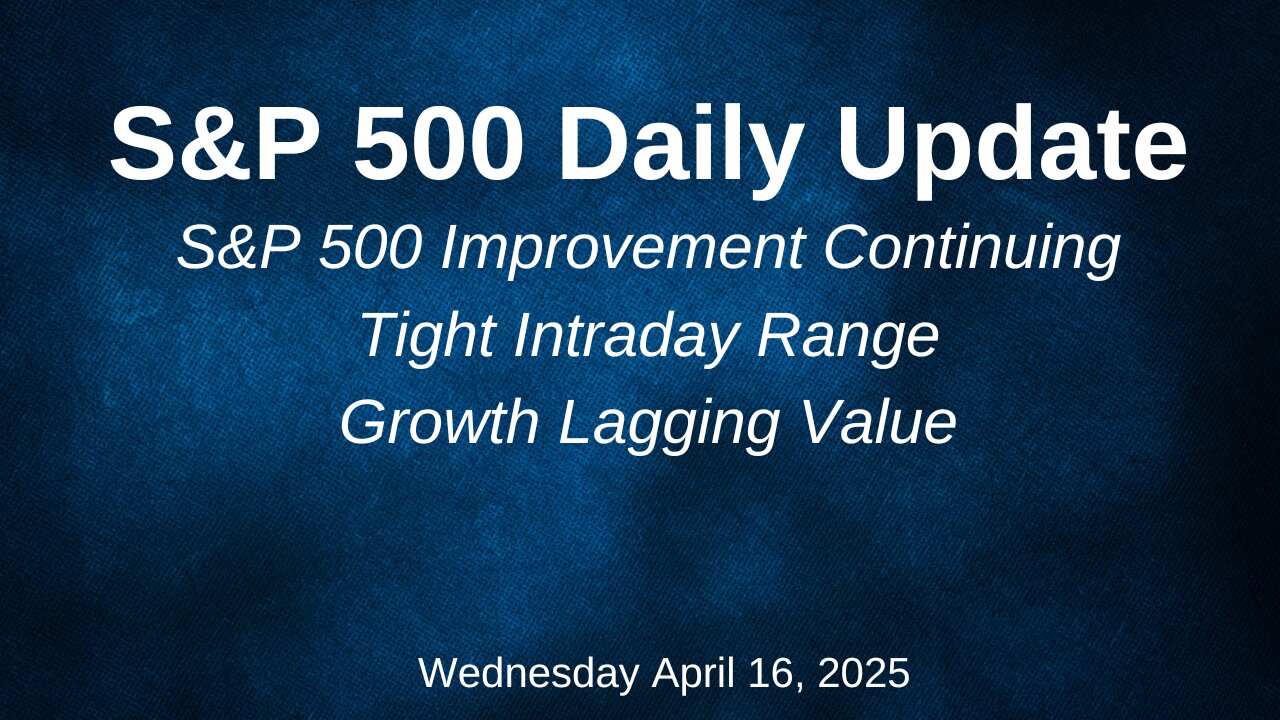 S&P 500 Daily Update for Wednesday April 16, 2025