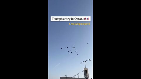 Donald Trump flew into Qatar like a BOSS ... Follow 👉 W.H.G
