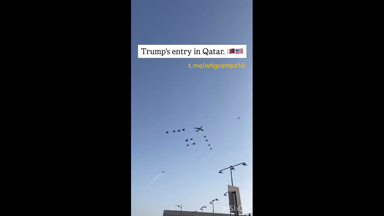 Donald Trump flew into Qatar like a BOSS ... Follow 👉 W.H.G