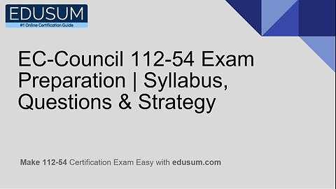 112-54 EC-Council Exam: Syllabus, Q & A