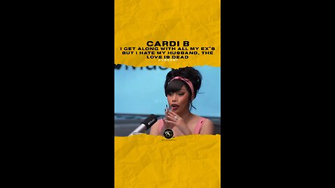 @iamcardib I get along with all my ex’s but I hate my husband, the love is dead!