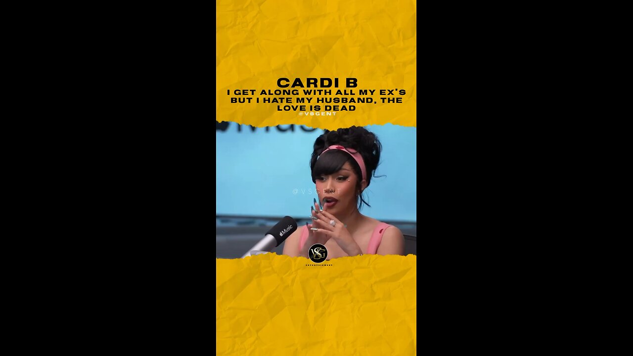@iamcardib I get along with all my ex’s but I hate my husband, the love is dead!