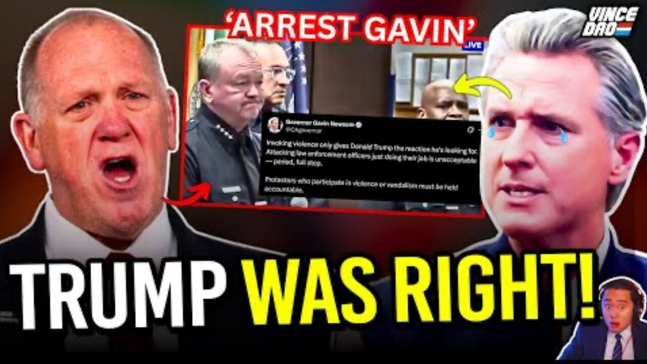 Gavin Newsom BACKTRACKS on LA Riots After Trump Admin THREATENS to Arrest Him