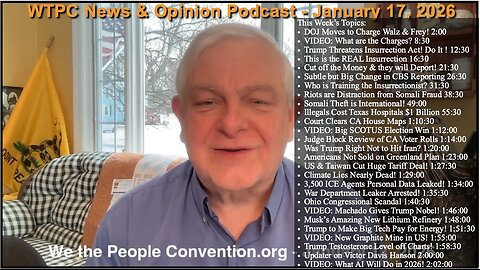 We the People Convention Weekly News & Opinion 1-17-26