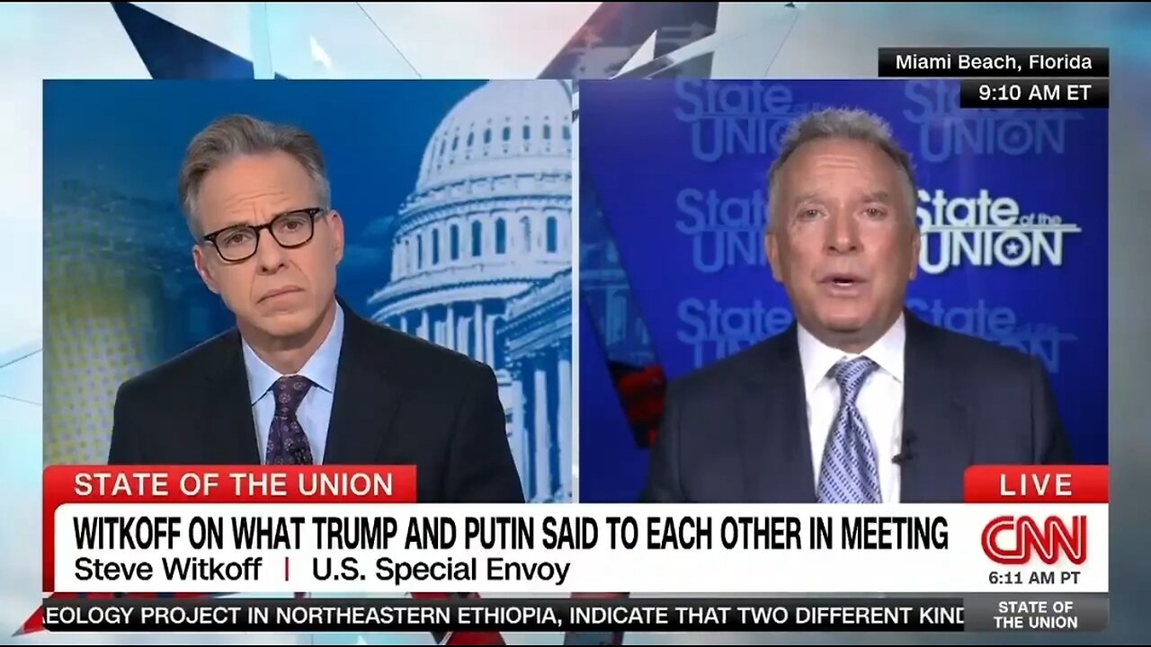CNN's Tapper Misrepresents What Special Envoy Witkoff Said