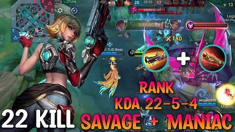 Beatrix Savage + Maniac Solo Rank | 1 Shot Kill Insane Damage Shotgun - MLBB