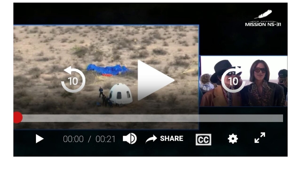 Jeff Bezos takes a tumble while circling Blue Origin