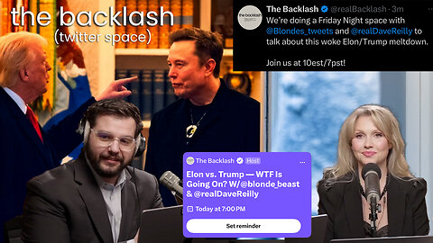The Backlash [Twitter Space 1] — Elon Musk vs. Donald Trump - WTF is going on?!?
