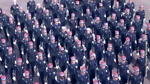 😅😅😅Chaos at France's Warmonger Bastille Day, Macron's face says it all...
