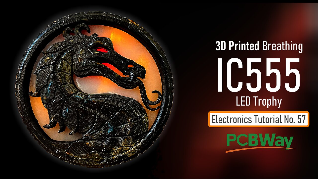 3D Printed Breathing IC555 LED Trophy