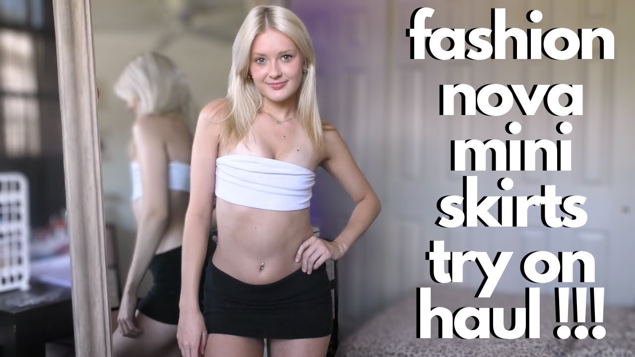 Stephanie Alo | stephmyers | steph myers | fashion nova mini skirt try on haul with mirror !!