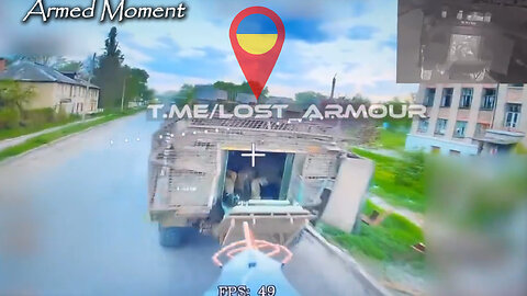 Too scary! Russian FPV drone flew into the interior of a Ukrainian armored vehicle