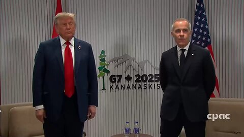 President Trump meets with Prime Minister Carney at the G7