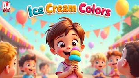 Ice Cream Colours Song | Learn Colours with Yummy Scoops 😊