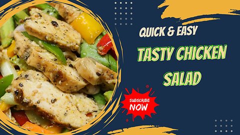 Easy & Tasty Chicken Salad | Grilled Black Pepper Chicken Salad Recipe | Global Kitchen Delights !