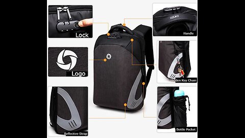 Anti-Theft Waterproof Travel Backpack, With Detachable Waterproof Hat & Fits 15.6-Inch Laptop