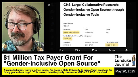 $1 Million Tax Payer Grant for "Gender Inclusive Open Source"