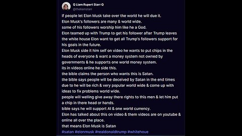 Elon Musk is Satan