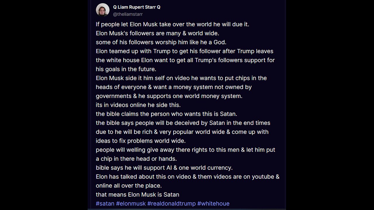 Elon Musk is Satan
