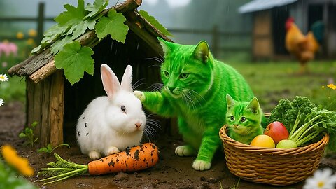 📹 Feel the love of a mother cat for her babies | Green Cat