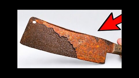 Rust is peeling this Cleaver - Restoration ( with Carbon Fiber Handle)