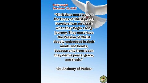 Daily Insight December 23, 2025 #faith #saint #insight