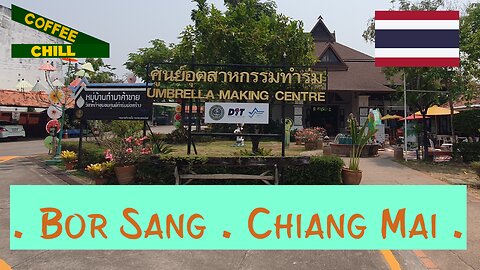 Bo Sang Umbrella Village - Factory & Shop in Ton Pao, San Kamphaeng, Borsang Chiang Mai, Thailand TV